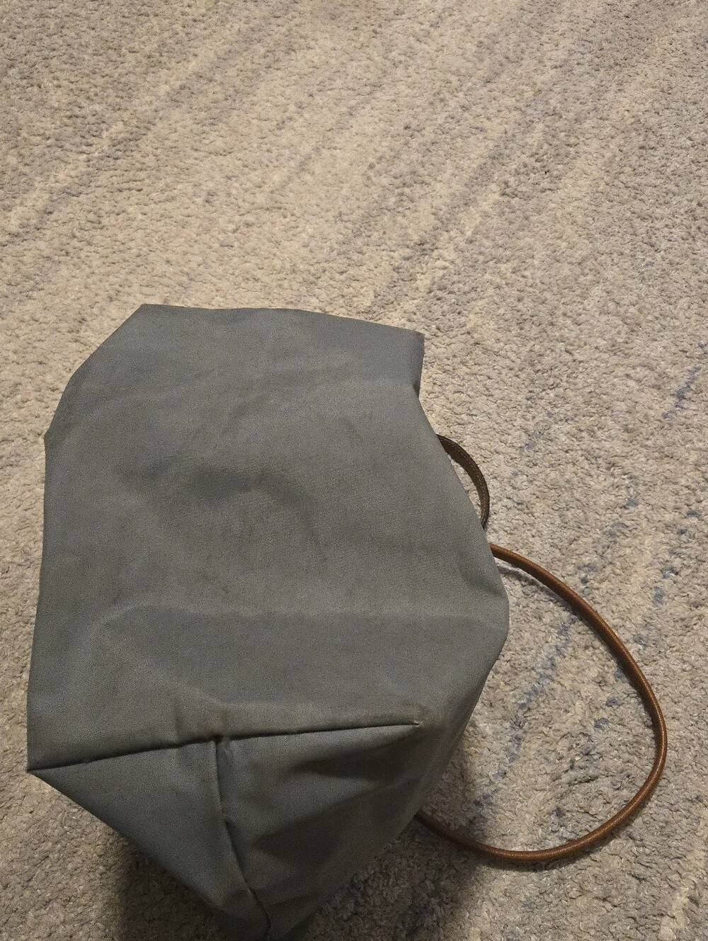Longchamp Le Pliage Large Tote Bag Grey Blue Nylon Shoulder Shopping Travel L - Picture 15 of 15